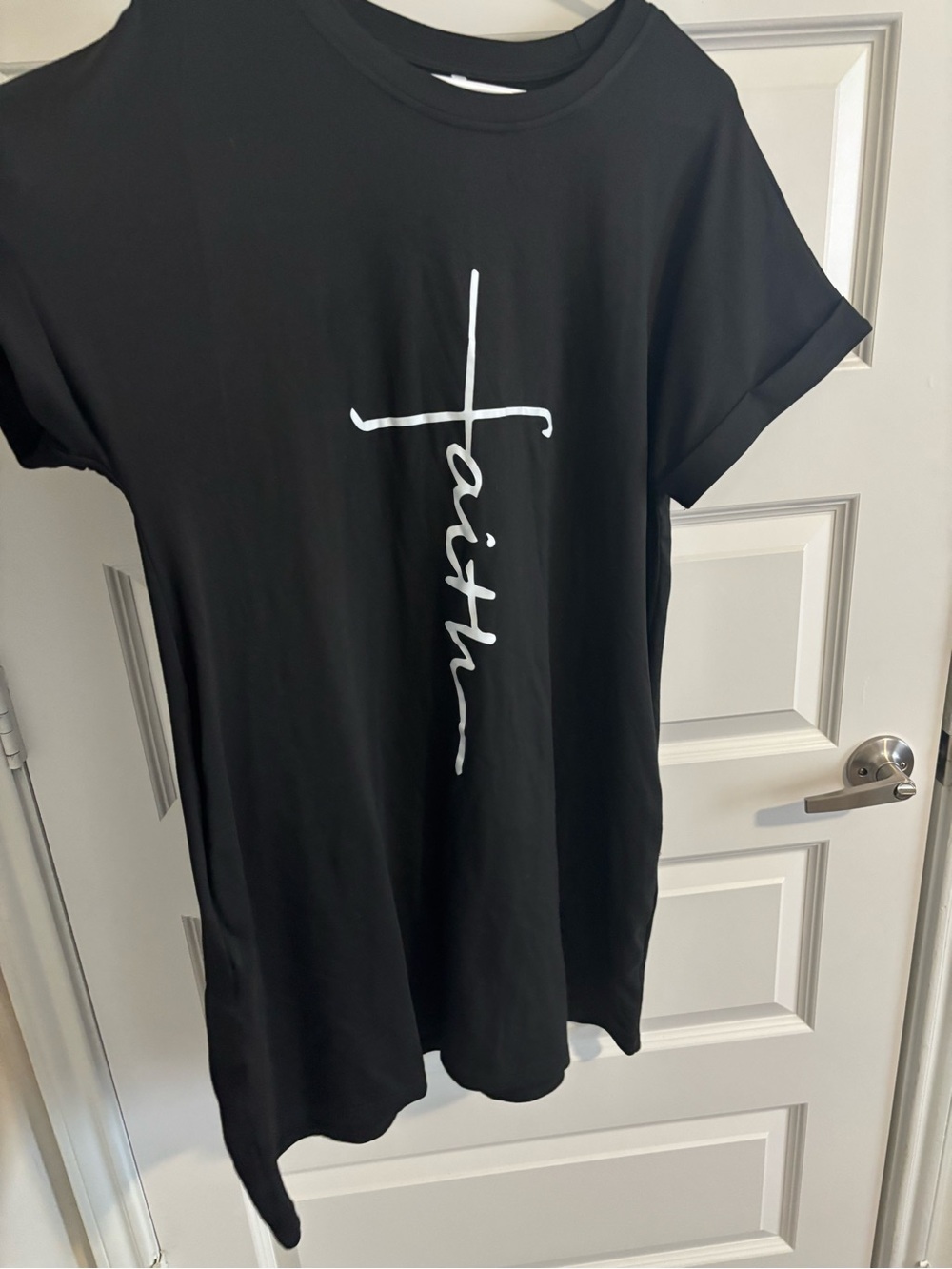 Faith Graphic Black Women’s T-Shirt Dress